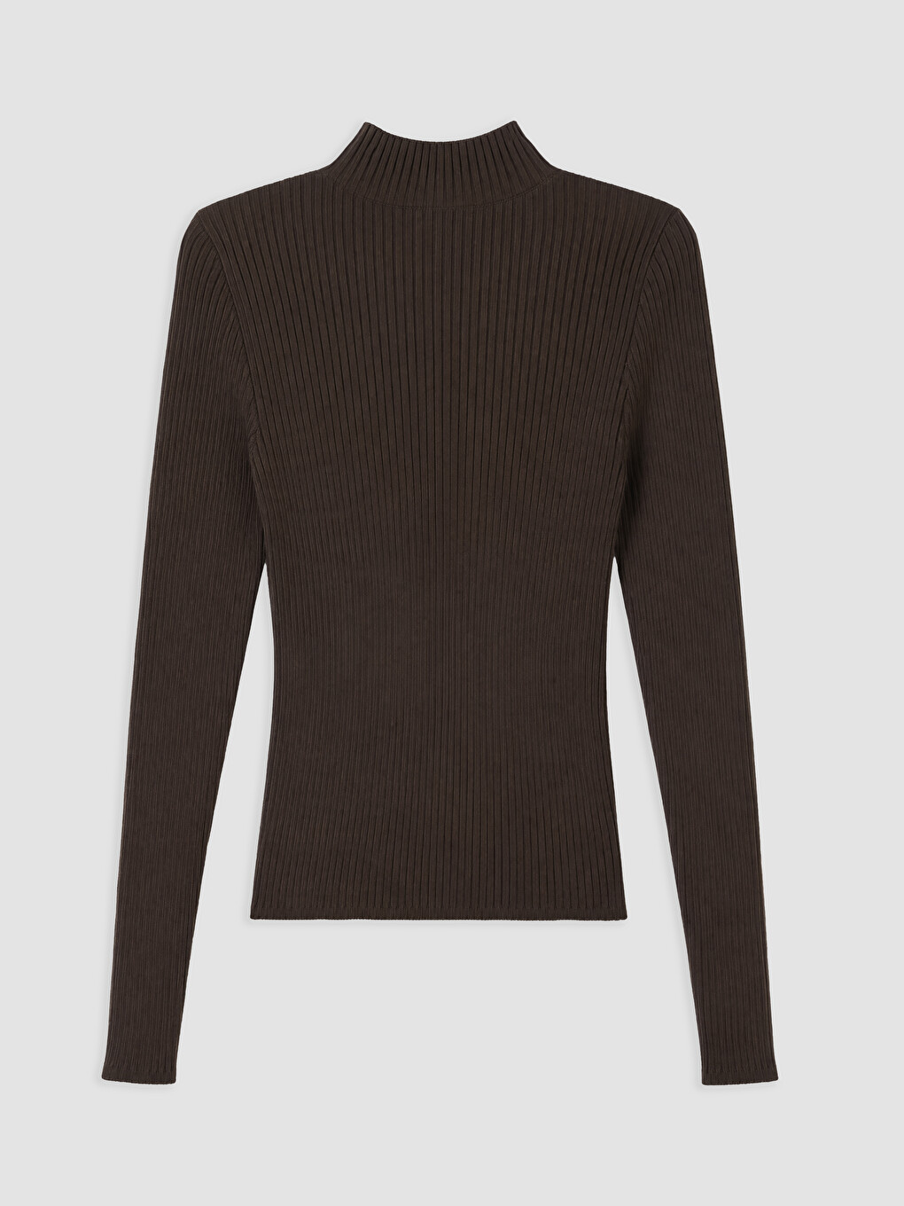 Mock Turtleneck Ribbed Women's Knitwear Sweater-5