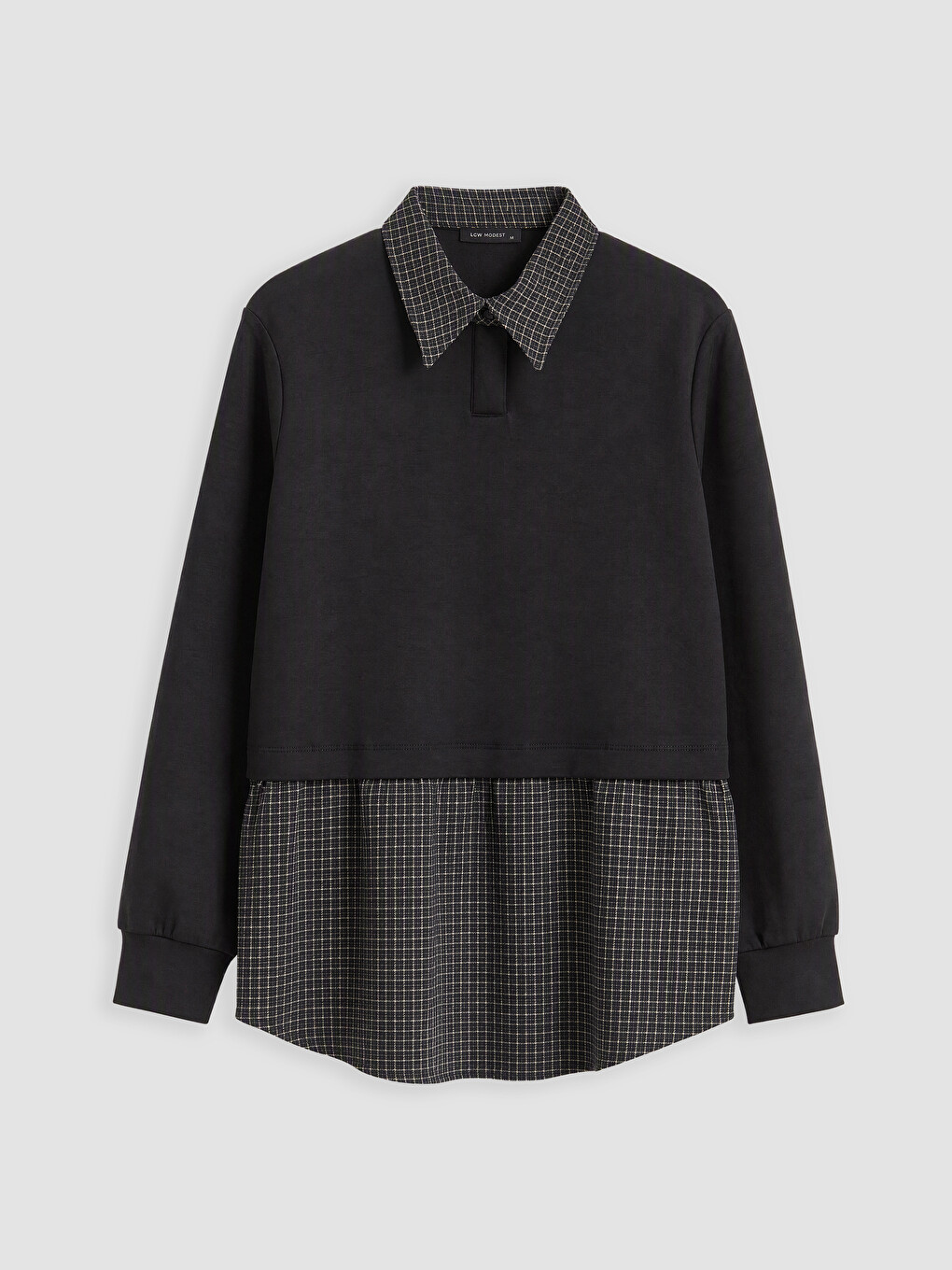 Woman Black Sweatshirt Tunic-4