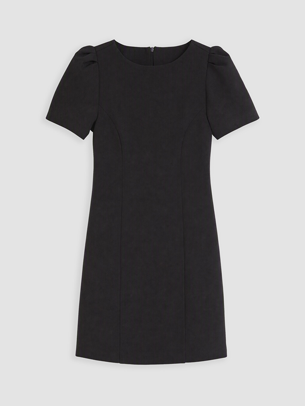Crew Neck Puff Sleeve Mini Dress