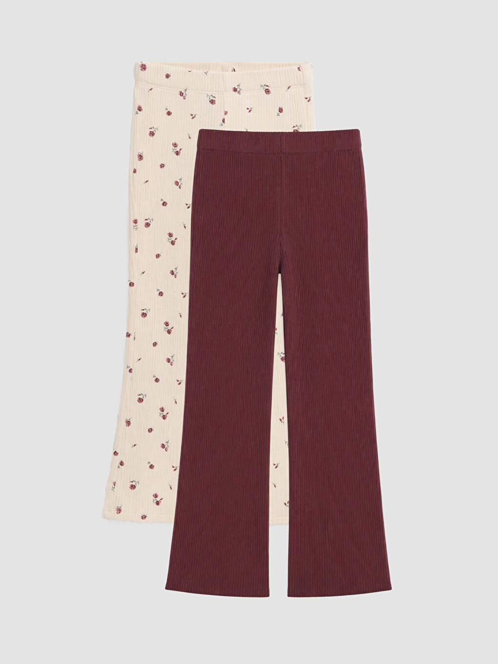 2 Pack Ribbed Girls' Flare Leggings