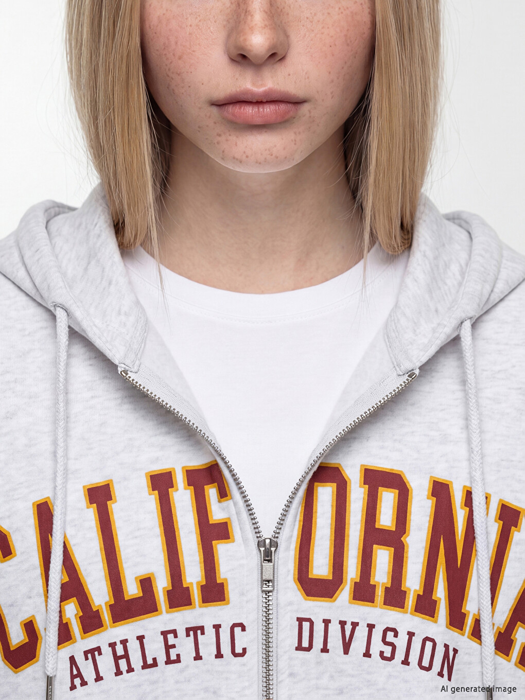 Hooded Oversize Women's Zip-up Sweatshirt-2