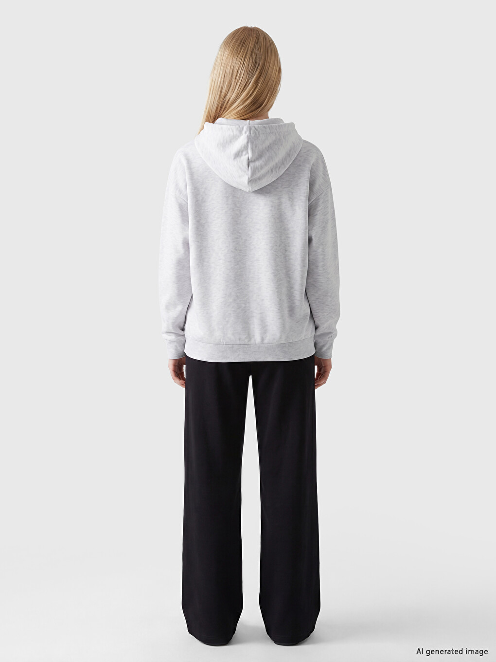 Hooded Oversize Women's Zip-up Sweatshirt-3
