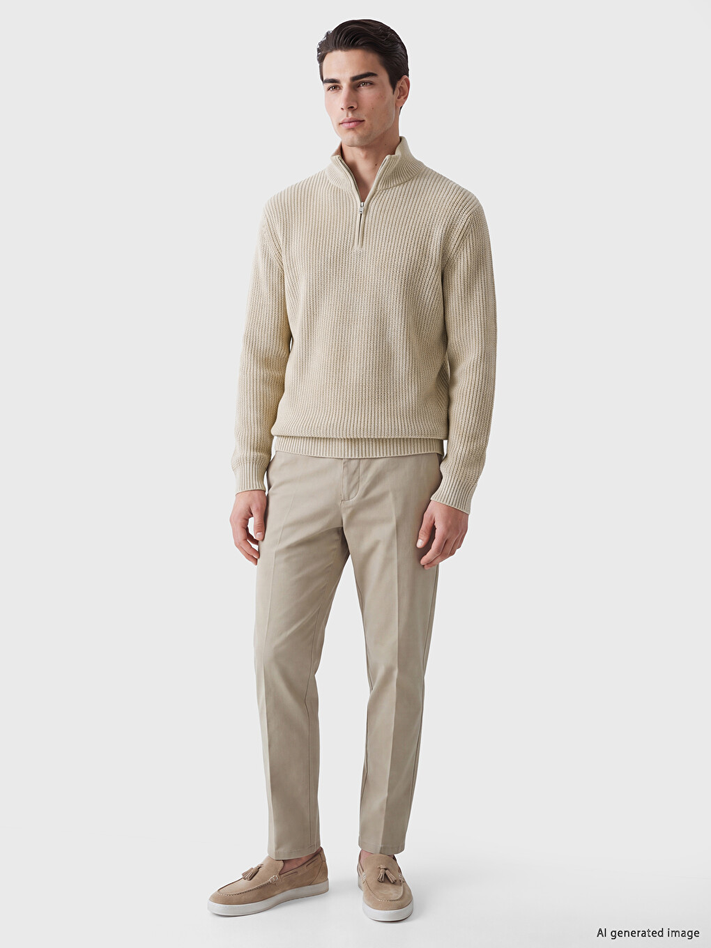 Mock Neck Men's Knitwear Sweater-1