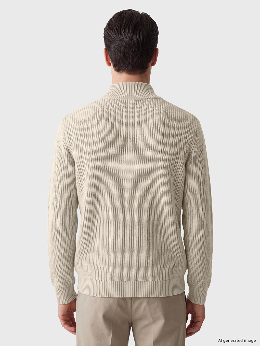 Mock Neck Men's Knitwear Sweater-2