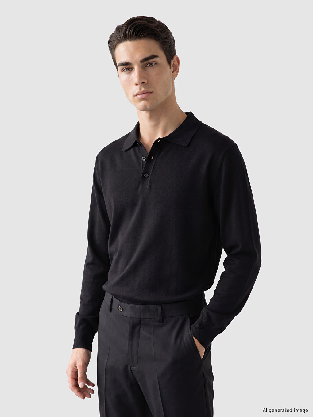 Col Polo Homme Tricot Pull-over
