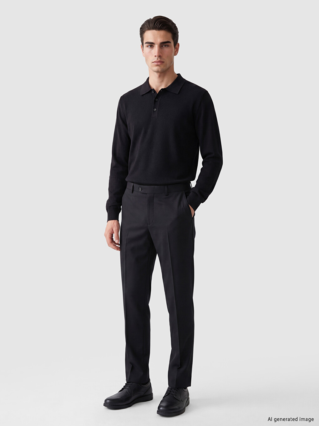 Col Polo Homme Tricot Pull-over-1