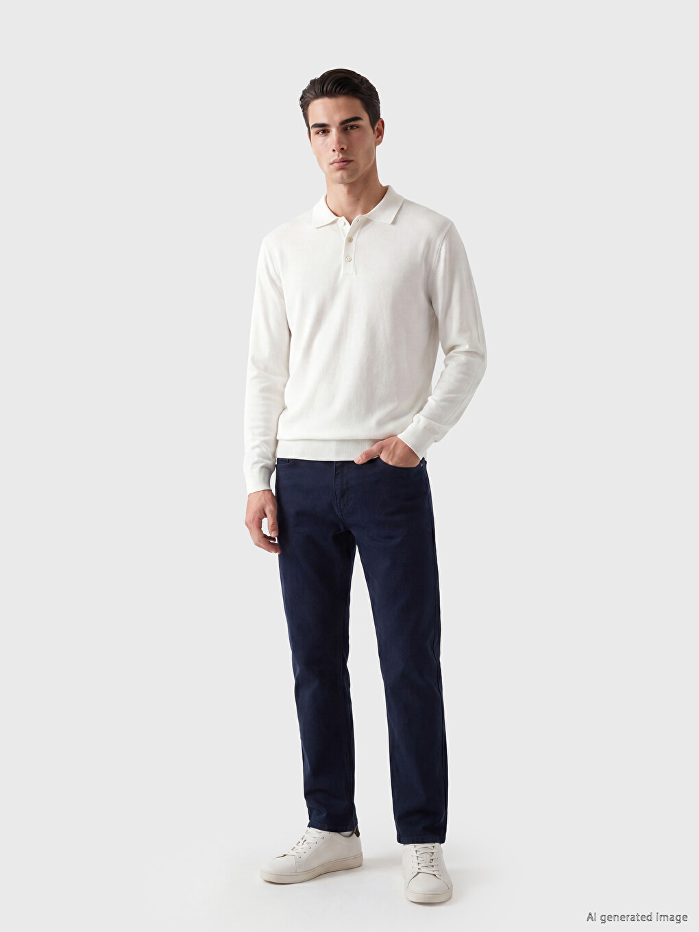 Polo Collar Men's Knitwear Sweater-1