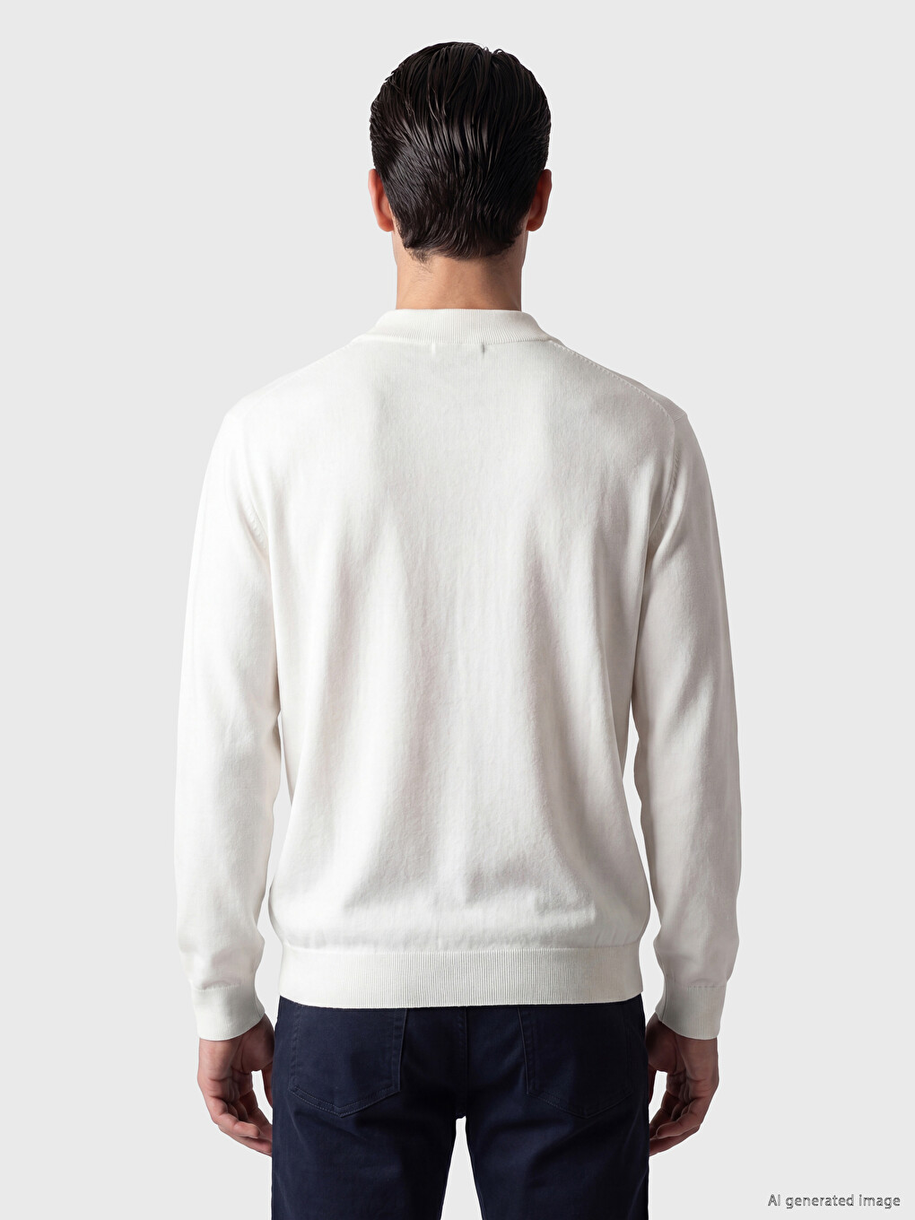 Polo Collar Men's Knitwear Sweater-3