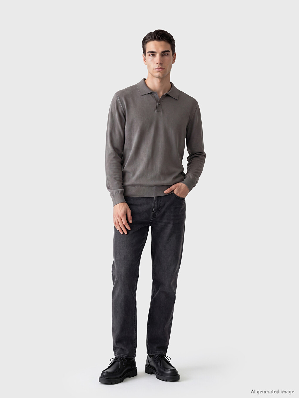 Polo Collar Regular Fit Men's Knitwear Sweater-1