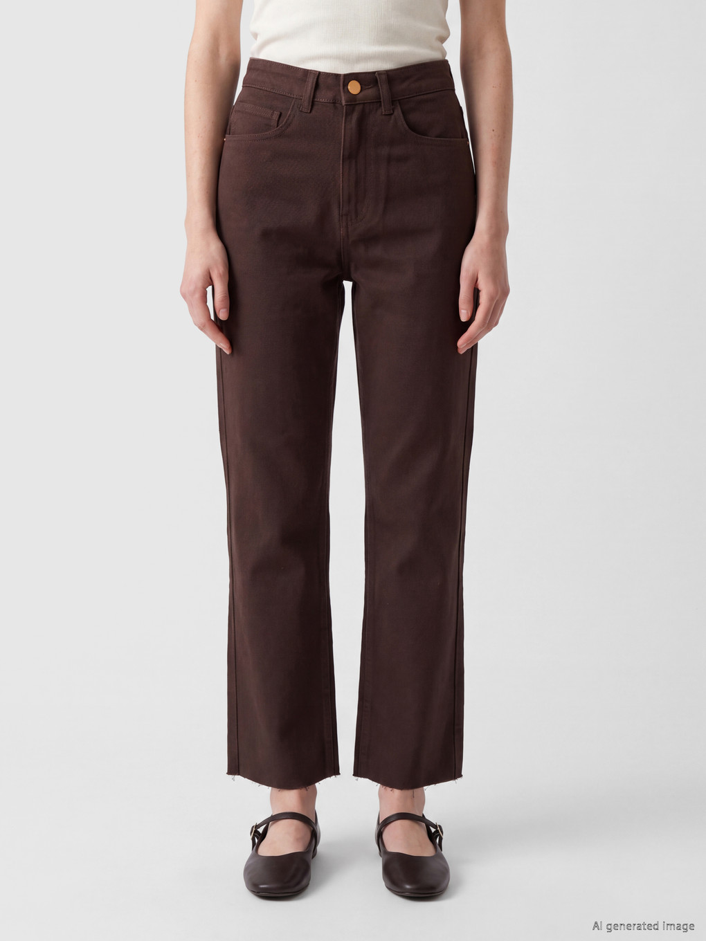 High Waist Straight Jeans-1