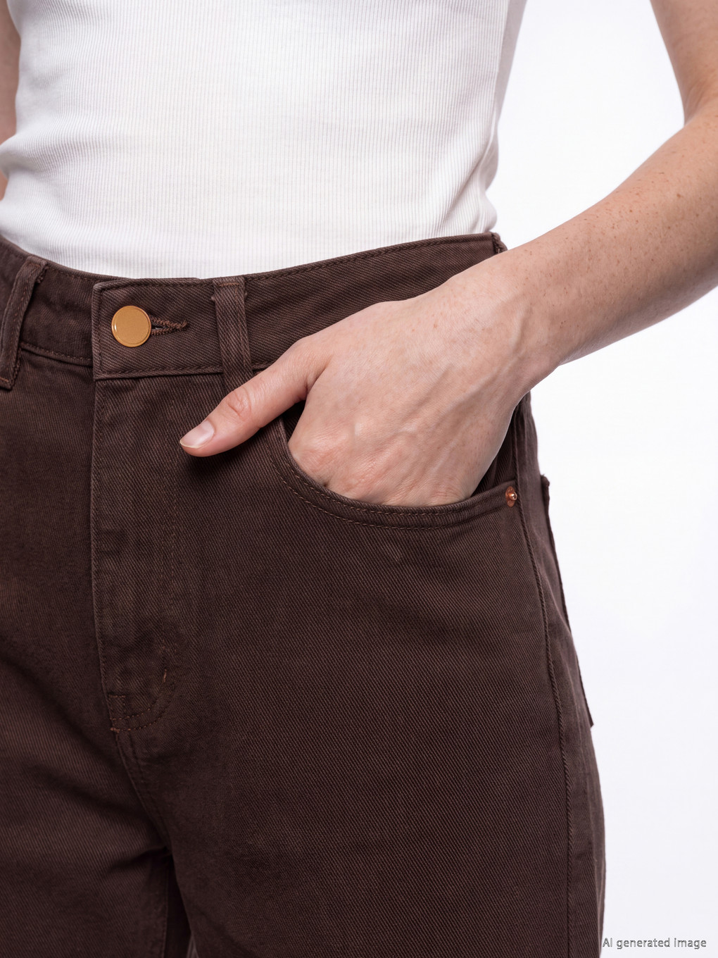 High Waist Straight Jeans-2
