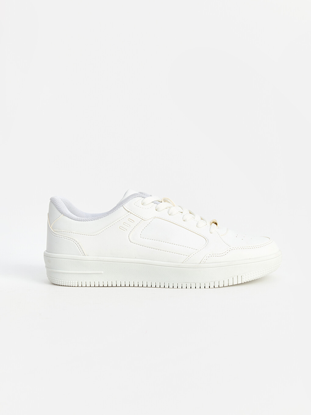 Beyaz Suni Deri Kadın Sneaker-1