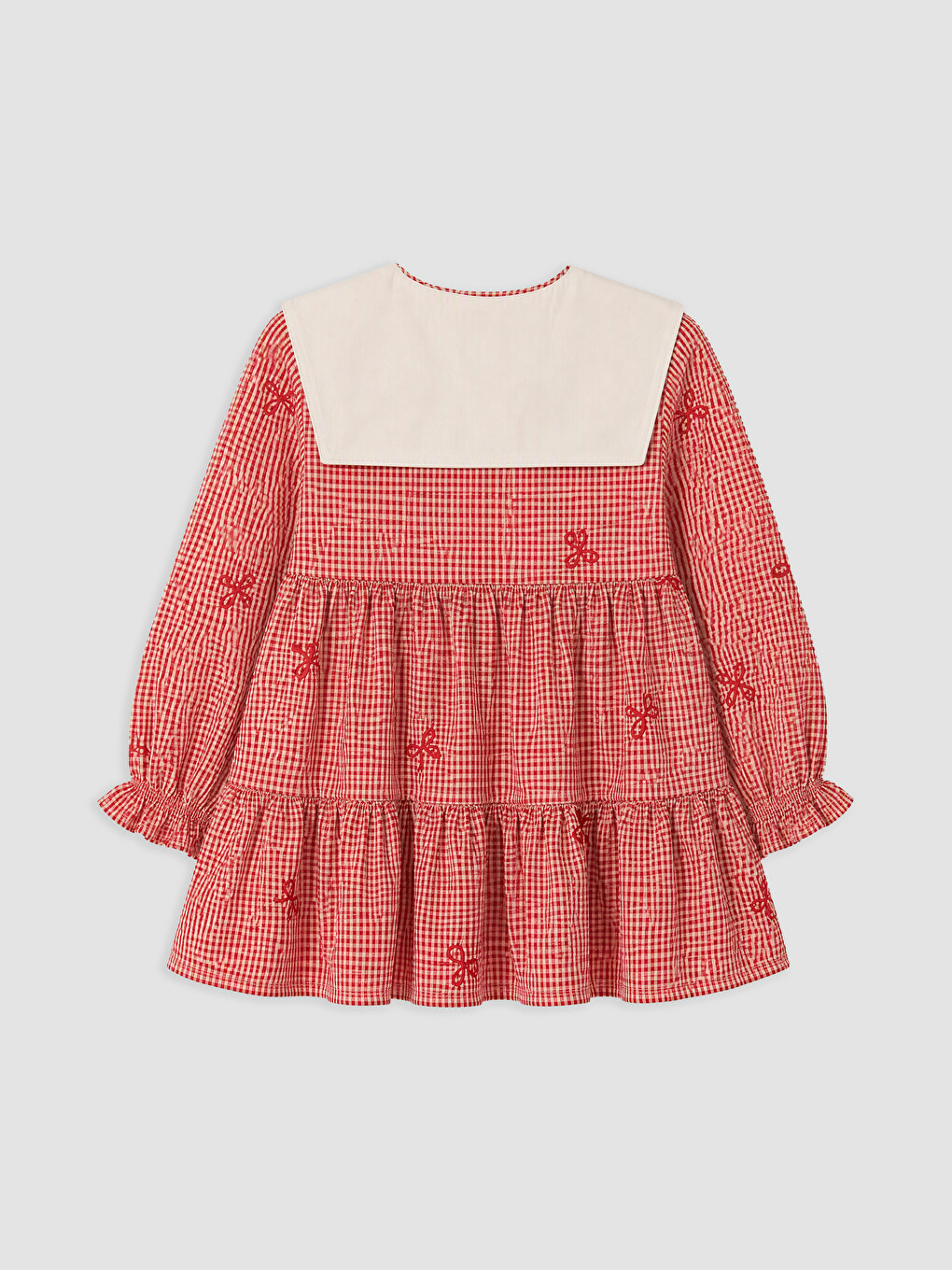 Peter Pan Collar Embroidered Baby Girls' Dress-1