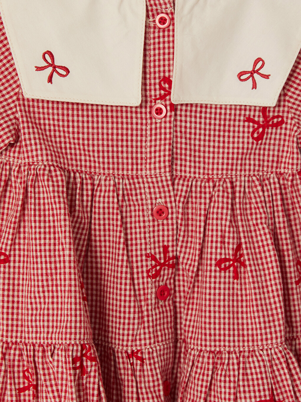 Peter Pan Collar Embroidered Baby Girls' Dress-2