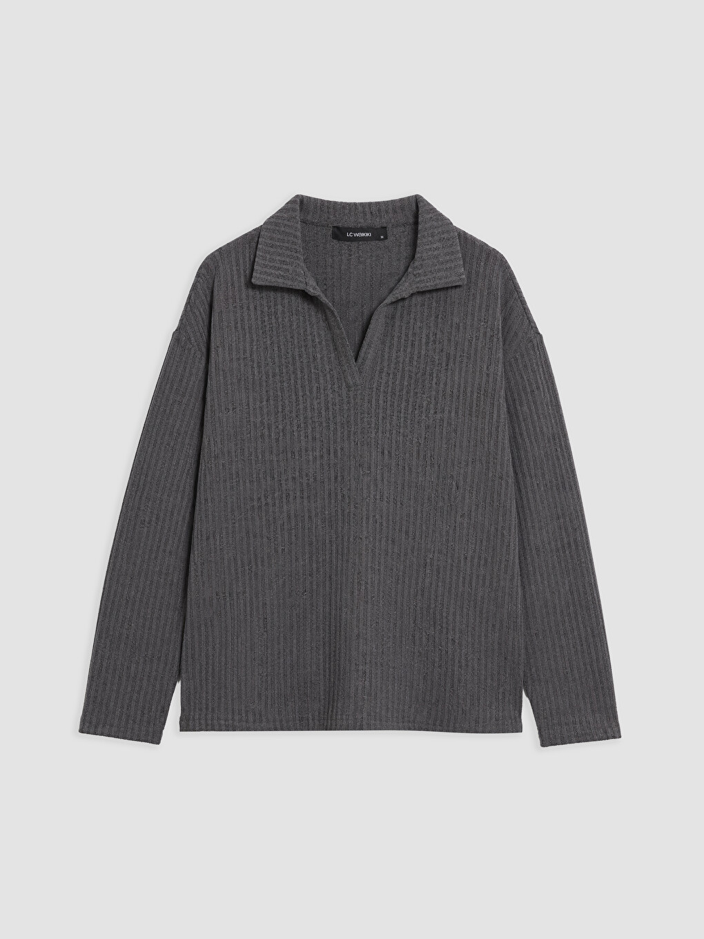 Polo Collar Women's Ribbed Body-4