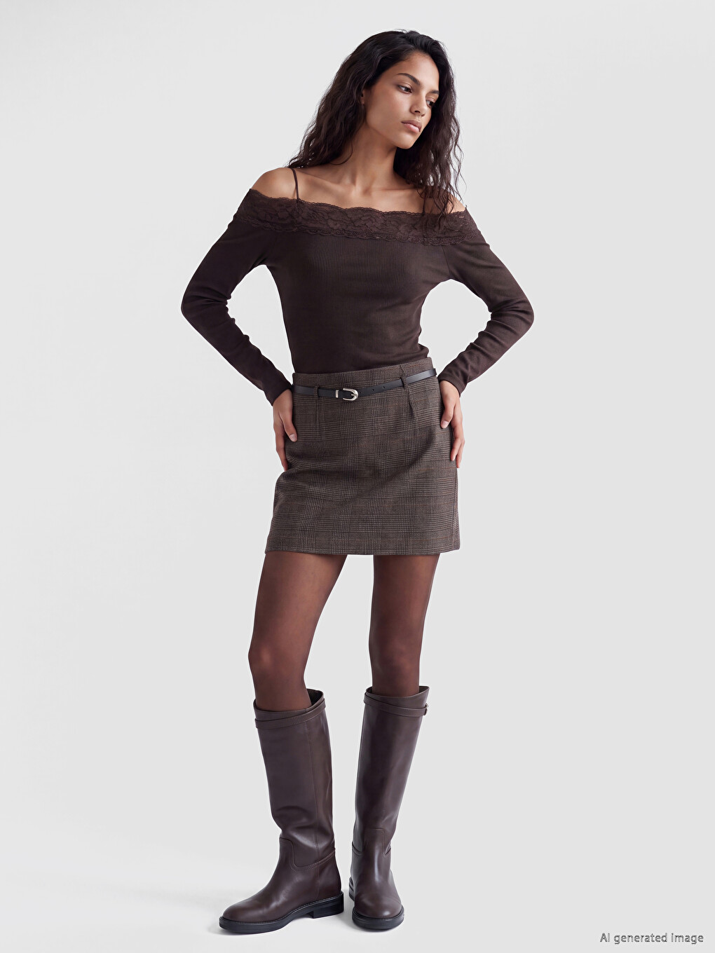 Woman Brown Blouse-1