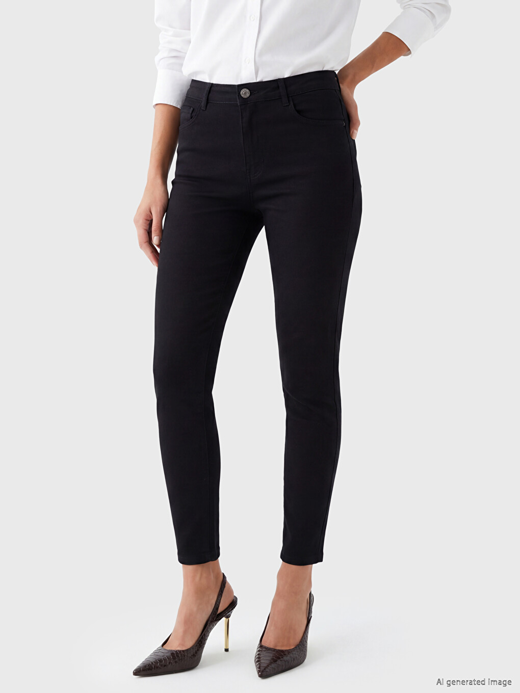 Siyah Jüpiter Süper Skinny Fit Kadın Jean Pantolon-1