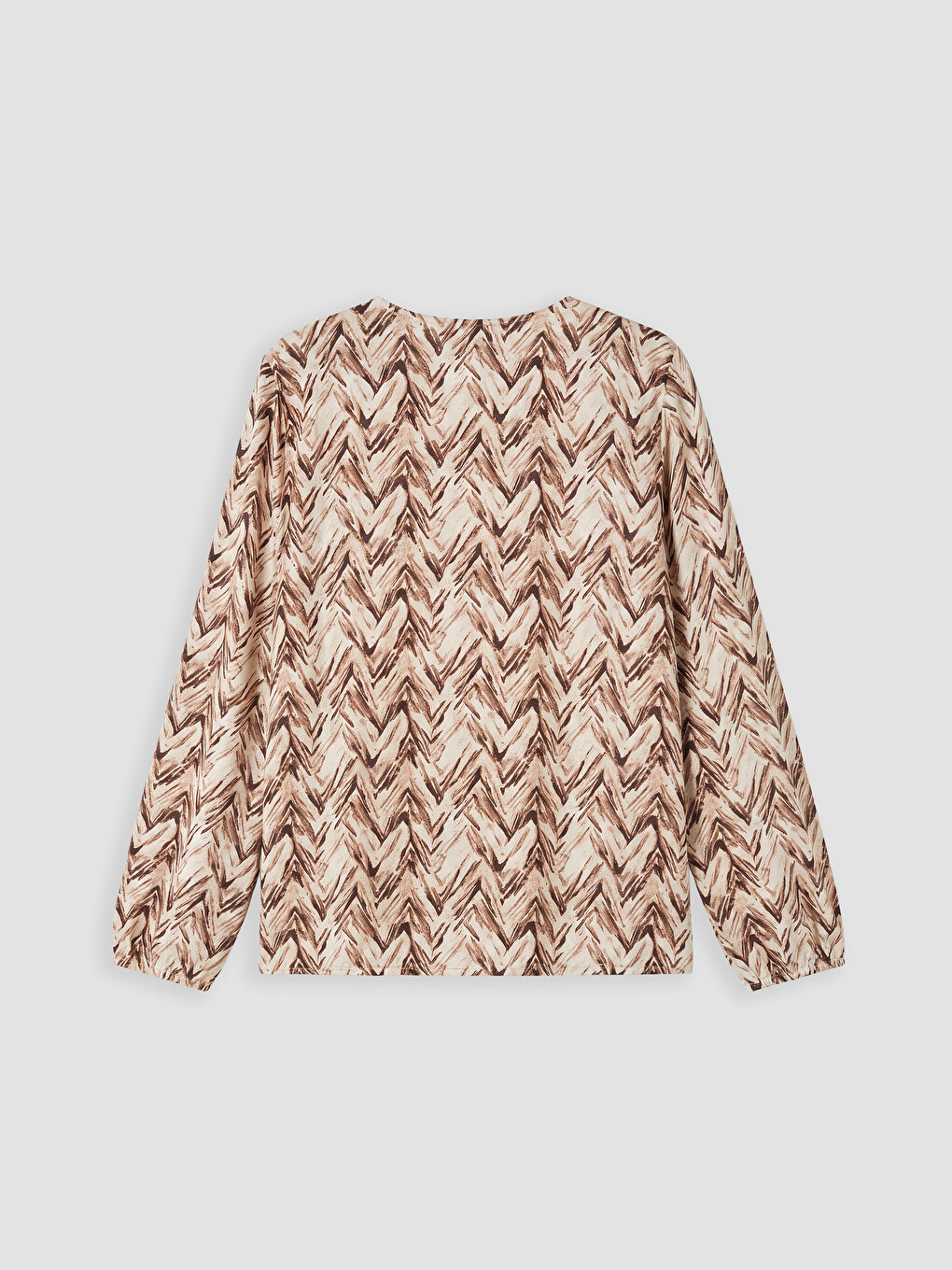 Crew Neck Patterned Blouse-6