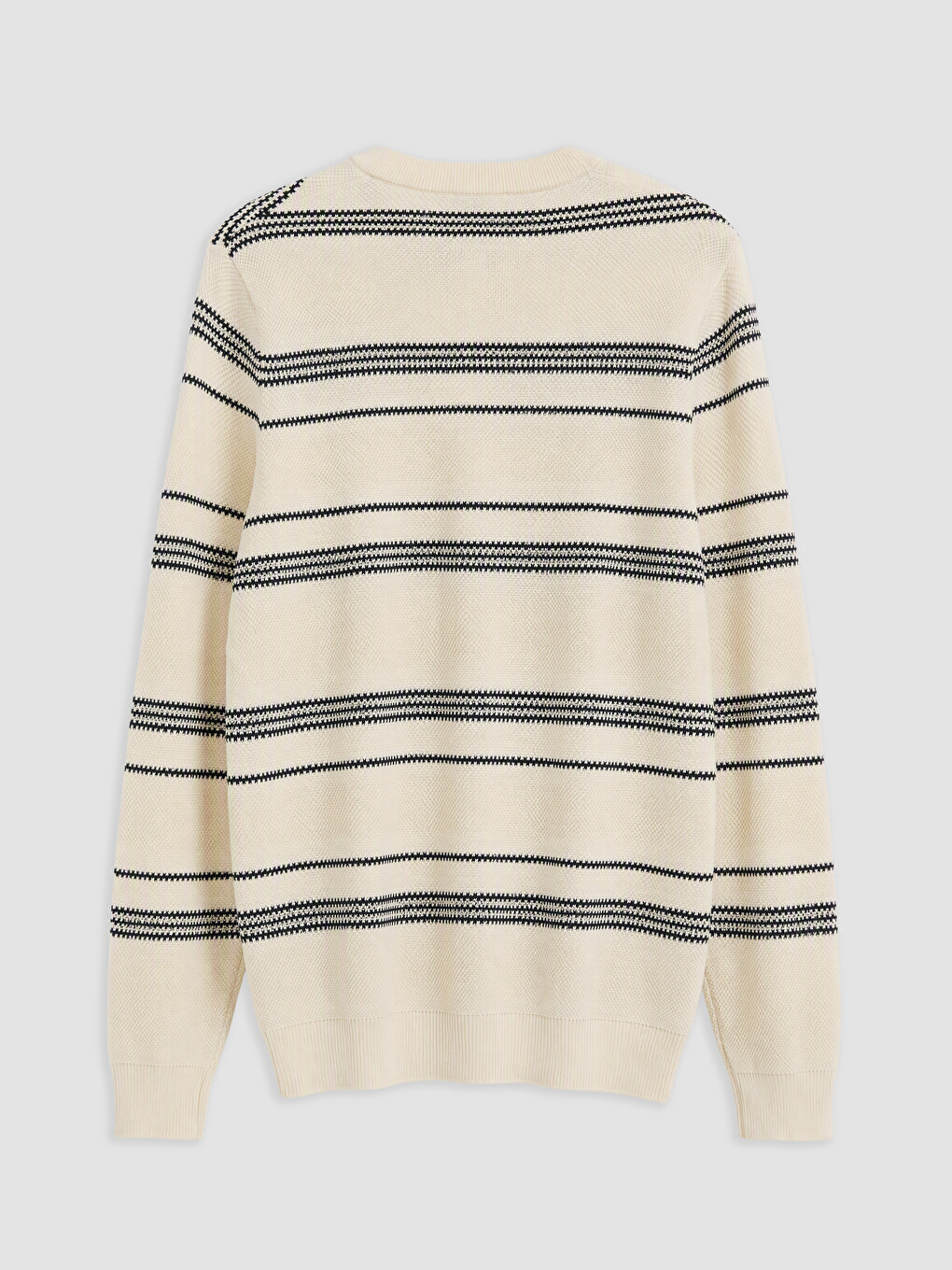 Crew Neck Striped Men's Knitwear Sweater-4