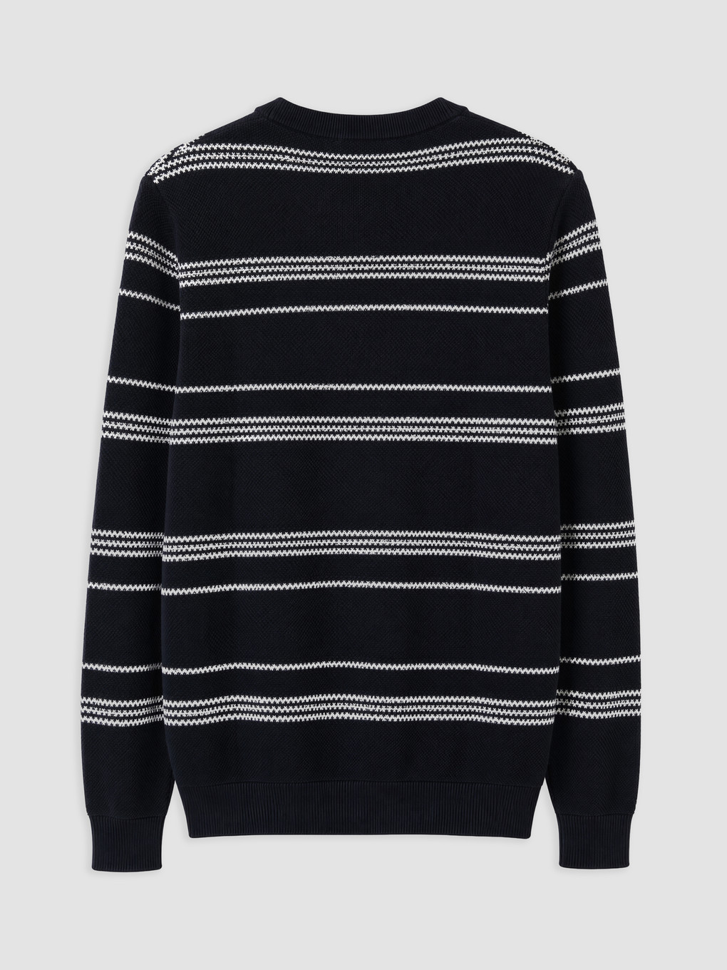 Crew Neck Striped Men's Knitwear Sweater-4