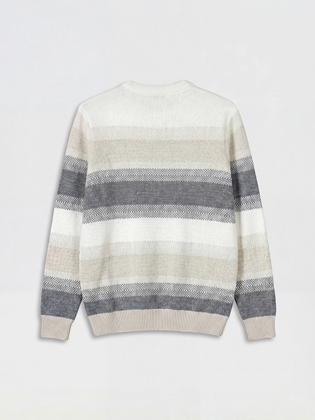 Crew Neck Striped Men's Knitwear Sweater-5