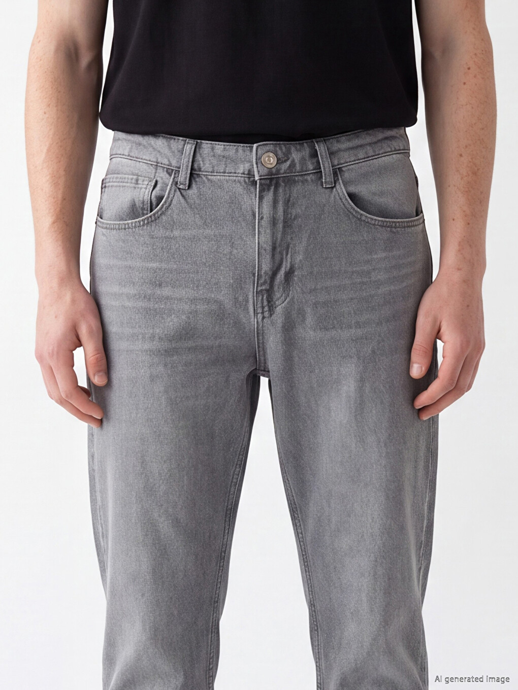 Gri 750 Slim Fit Erkek Jean Pantolon-2