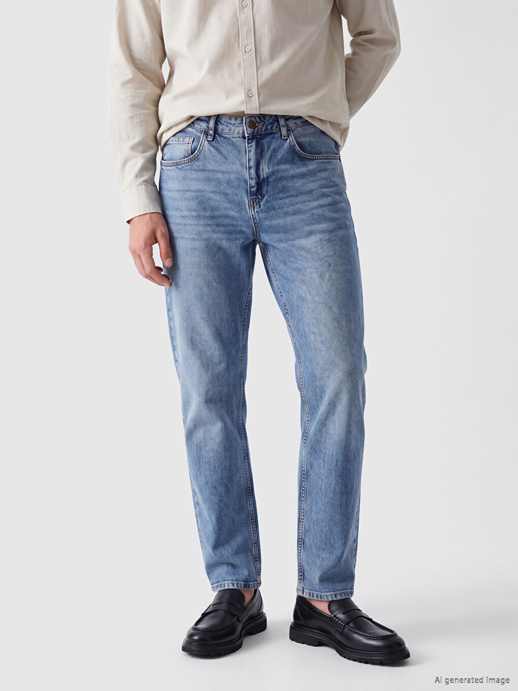 İndigo 700 Straight Fit Erkek Jean Pantolon-1