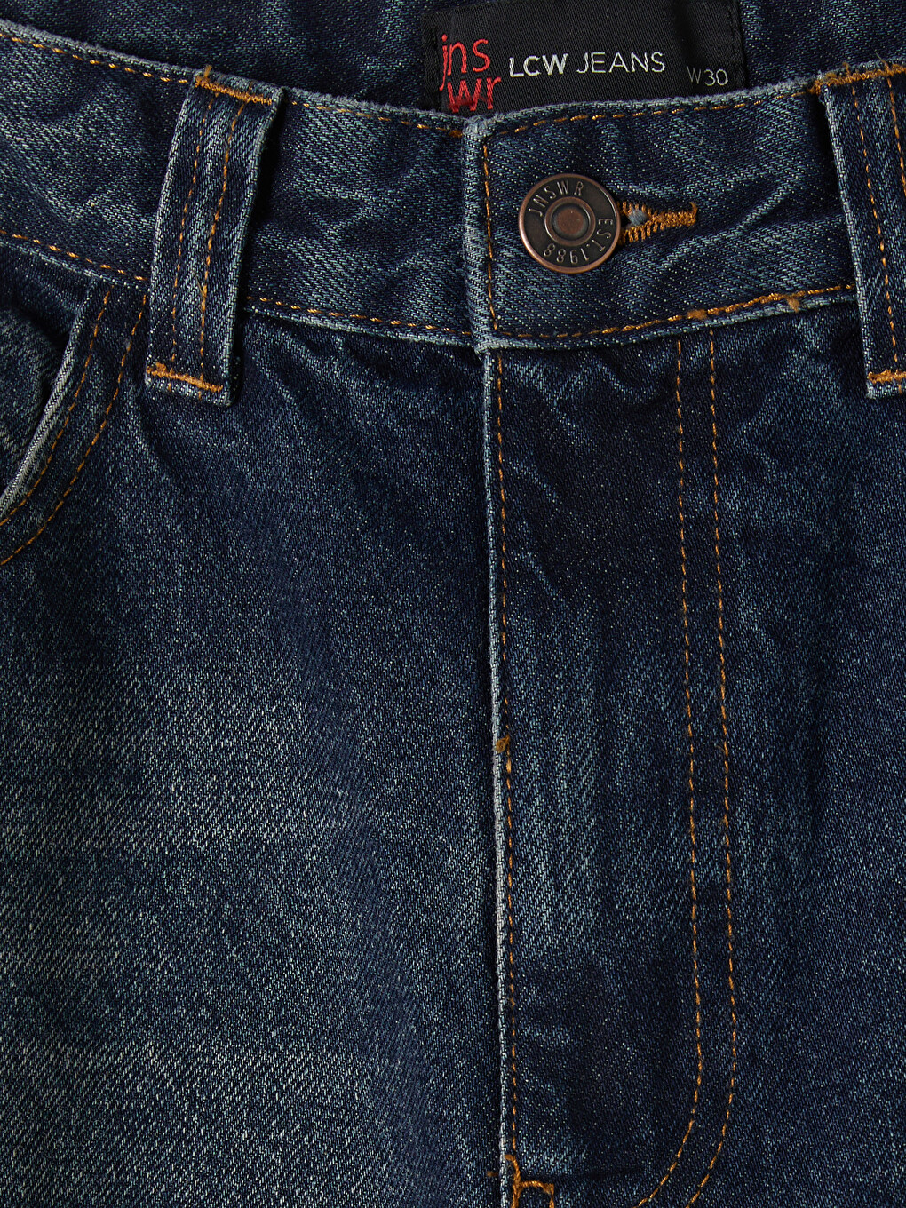 İndigo Super Baggy Fit Erkek Jean Pantolon-1