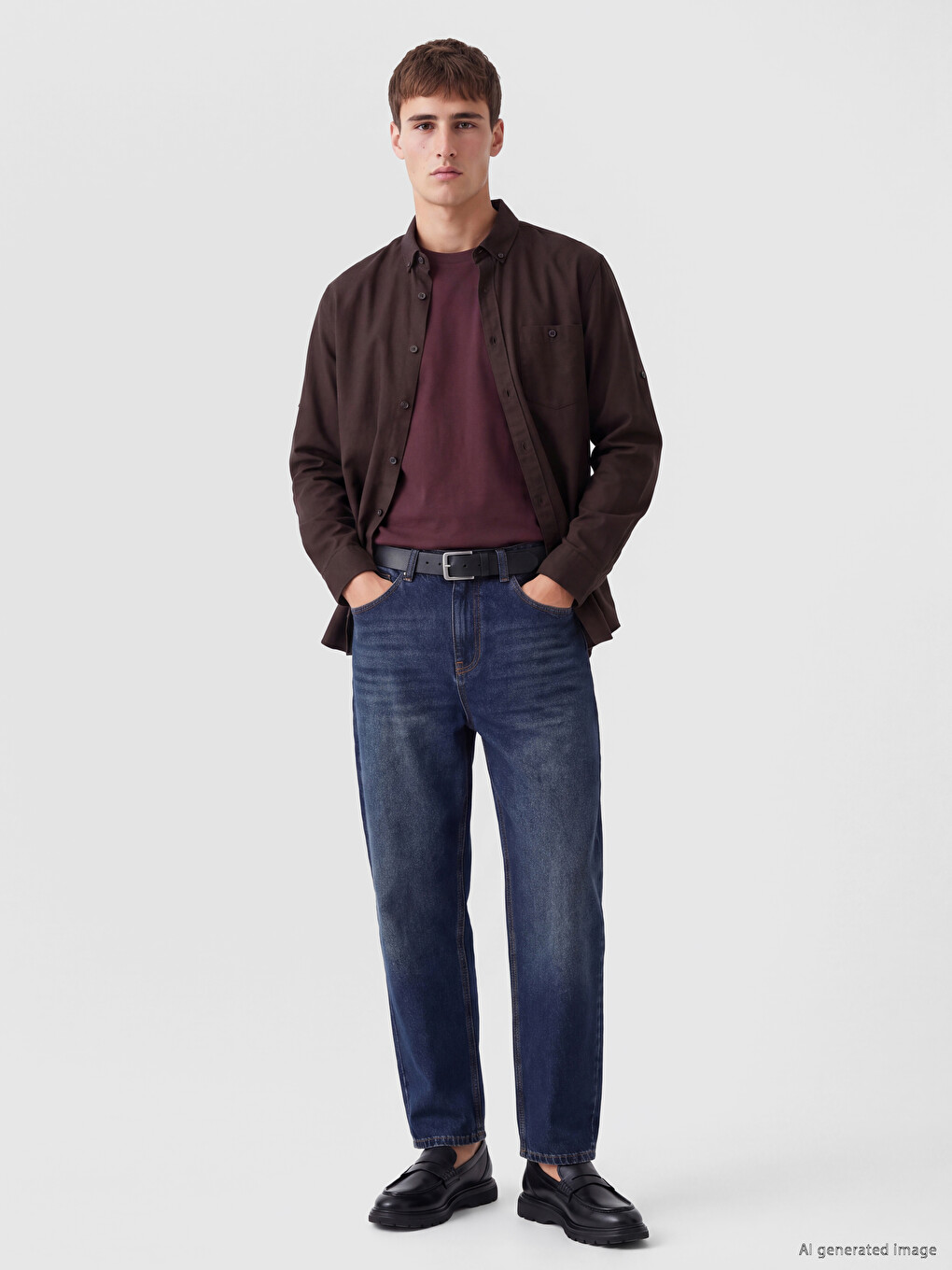 İndigo Super Baggy Fit Erkek Jean Pantolon-2
