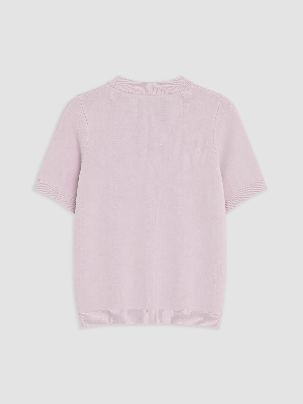 Pembe Bisiklet Yaka Kadın Triko Kazak-1