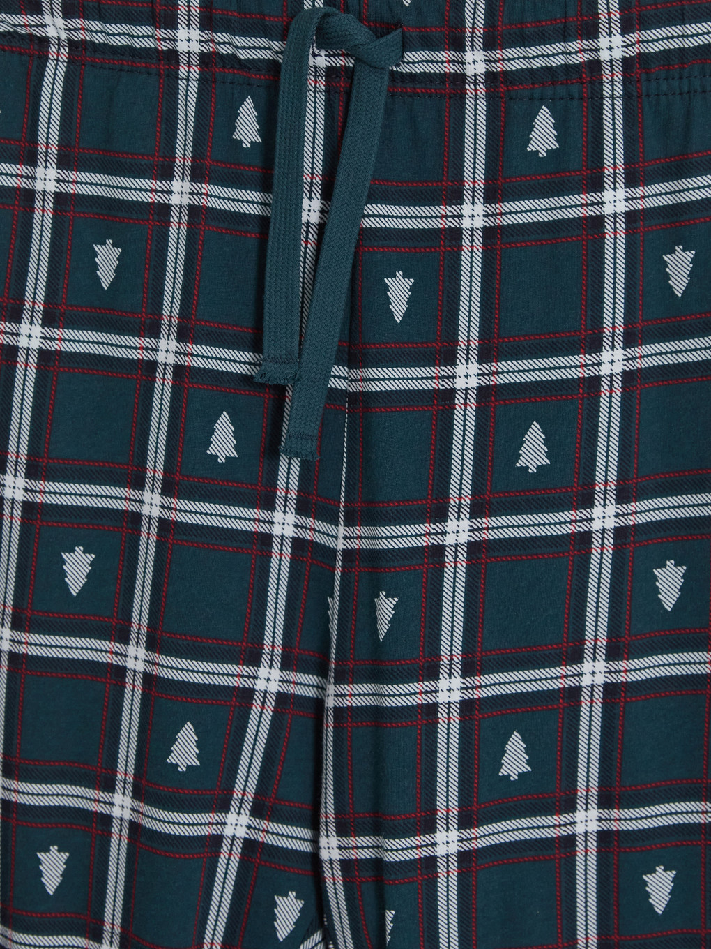 Yeşil Yılbaşı Temalı Erkek Pijama Alt-1