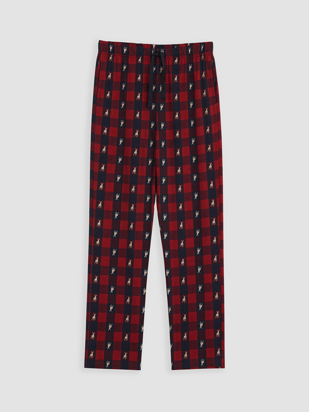 Lacivert Regular Fit Yılbaşı Temalı Erkek Pijama Takımı-8