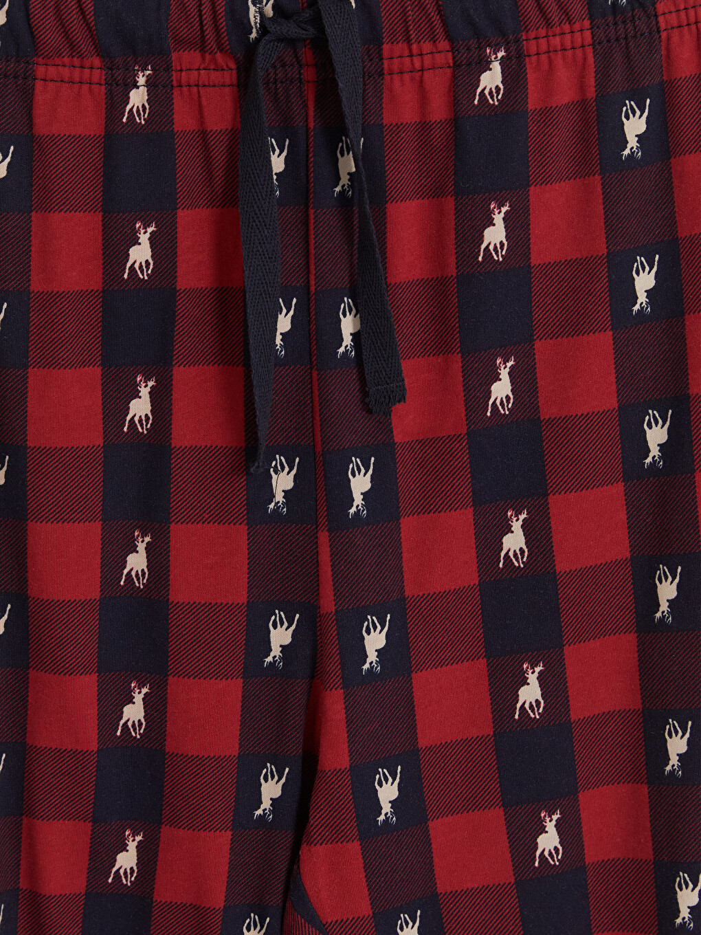 Lacivert Regular Fit Yılbaşı Temalı Erkek Pijama Takımı-9
