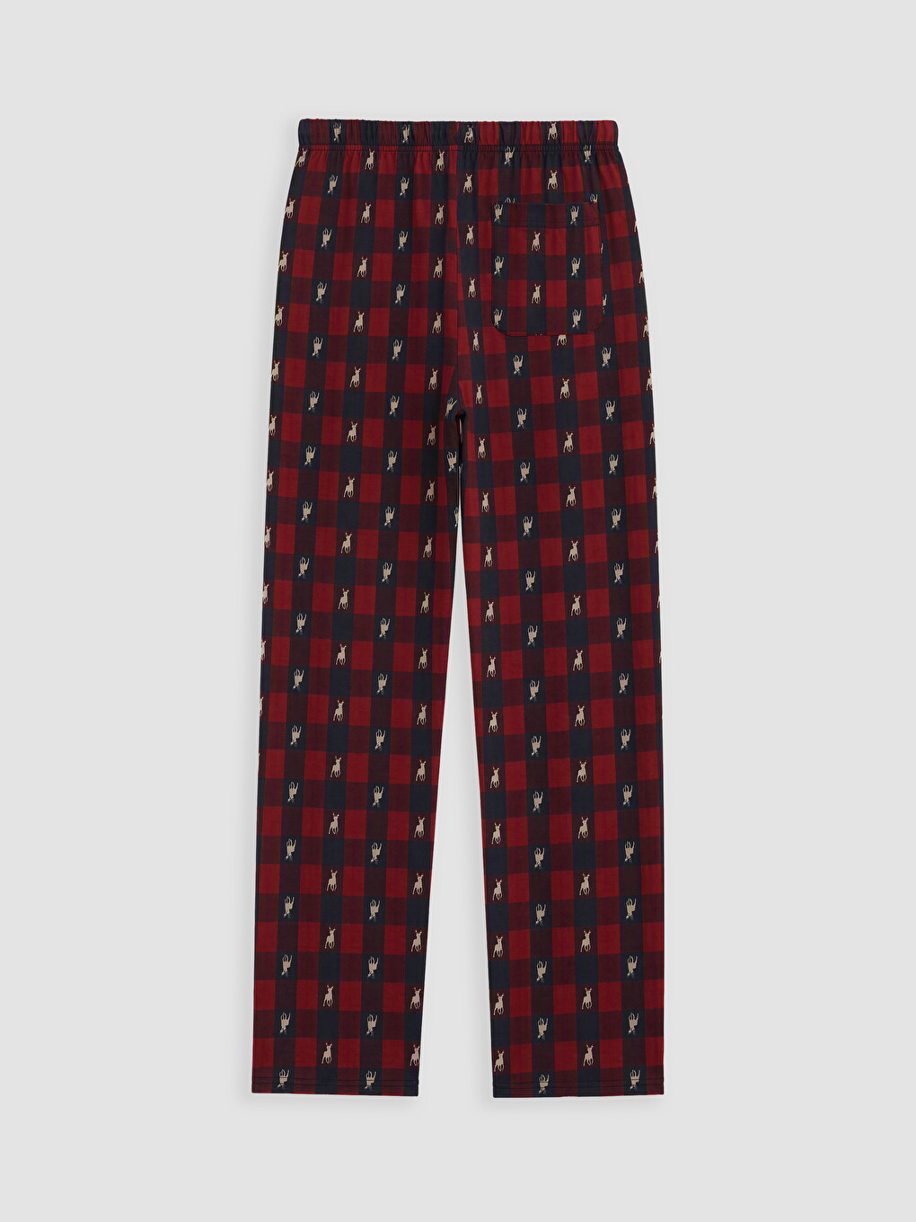 Lacivert Regular Fit Yılbaşı Temalı Erkek Pijama Takımı-10