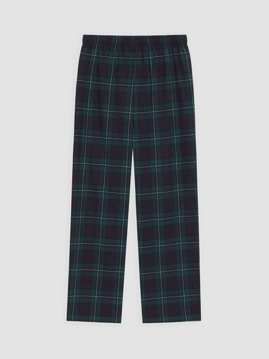 Yeşil Regular Fit Ekose Erkek Pijama Alt-1