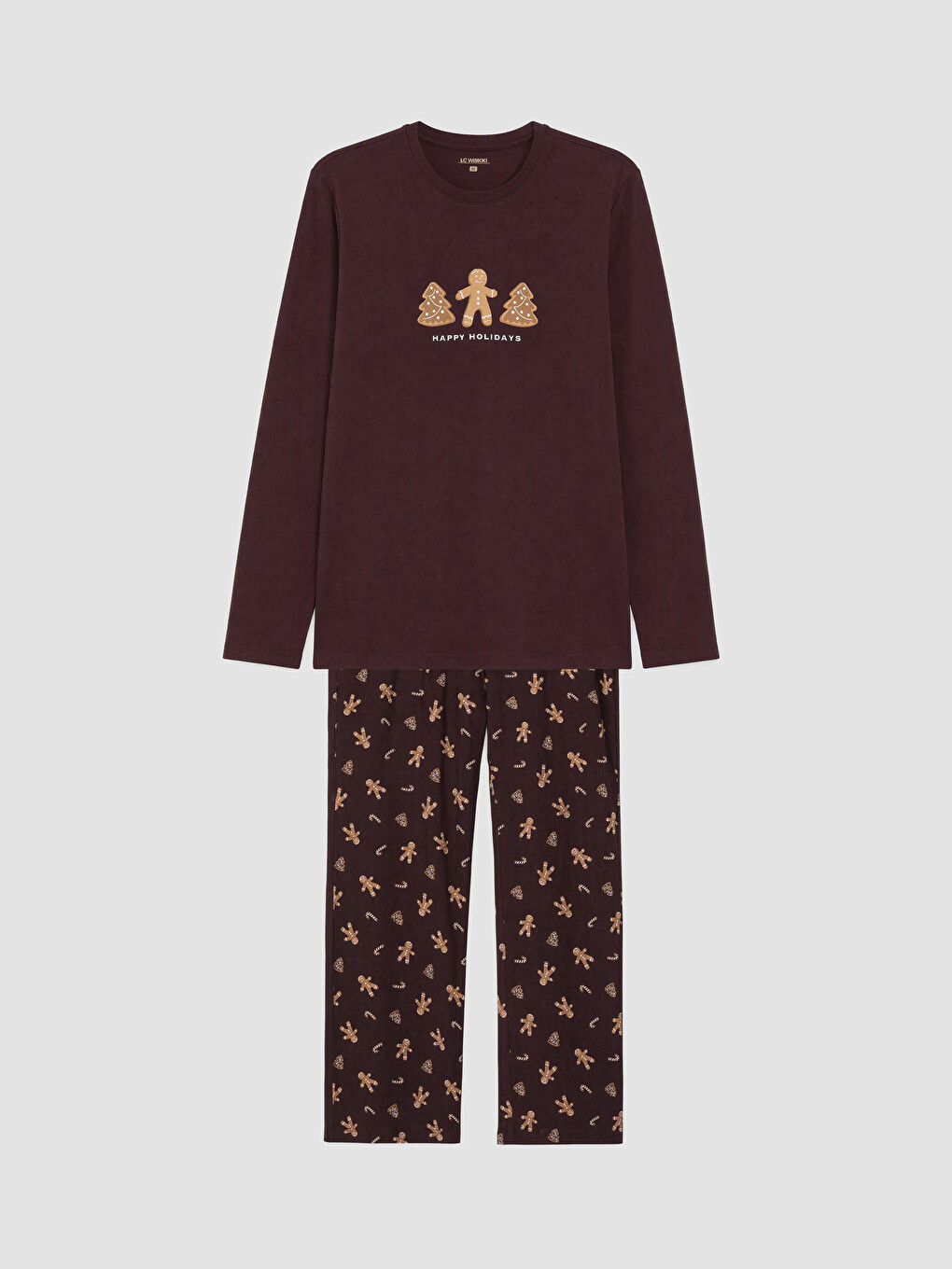 Man Bordeaux Pyjama Set-4