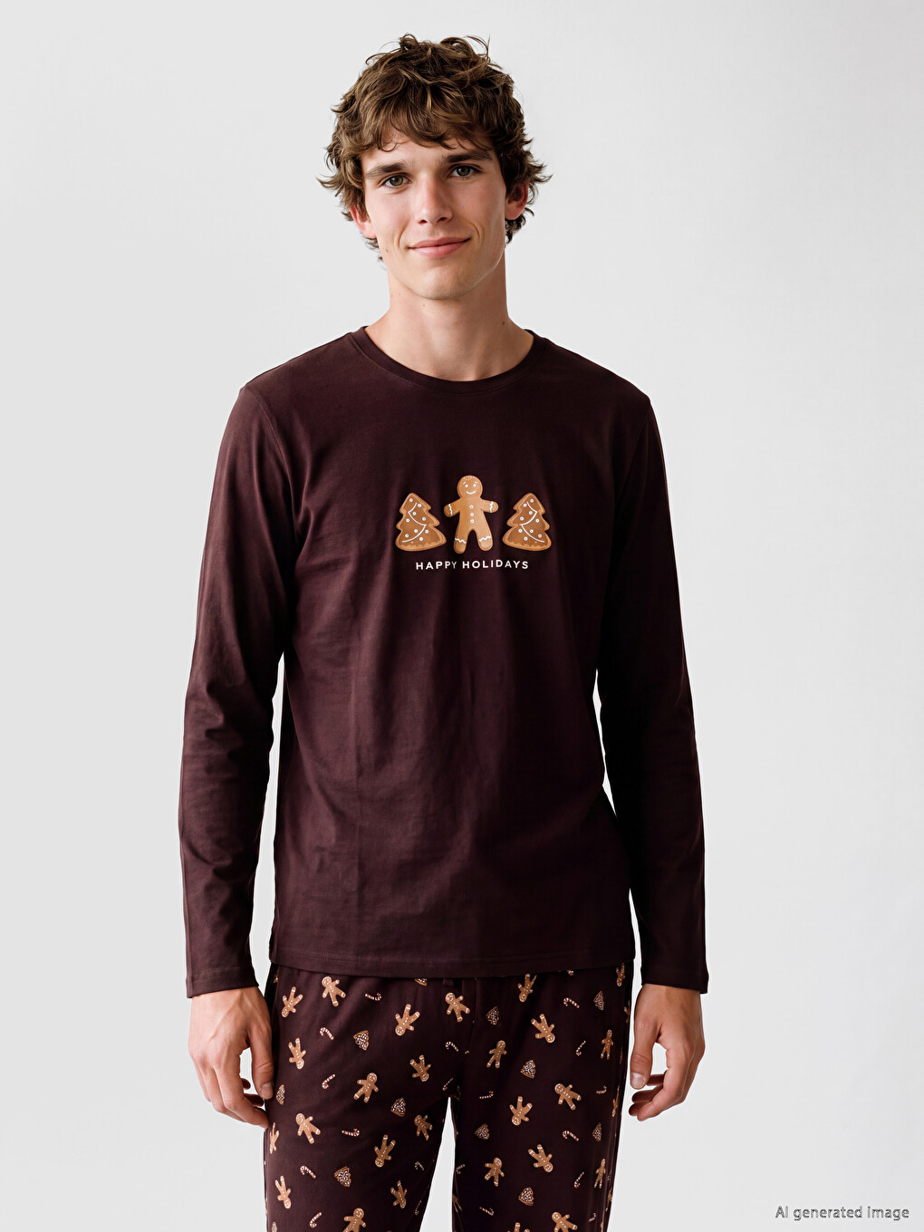 Man Bordeaux Pyjama Set-1