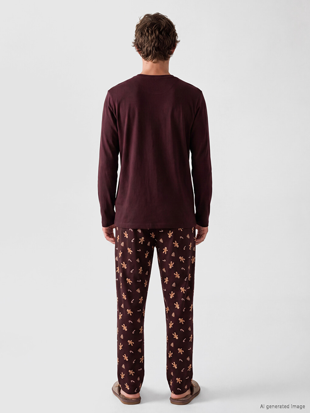Man Bordeaux Pyjama Set-3