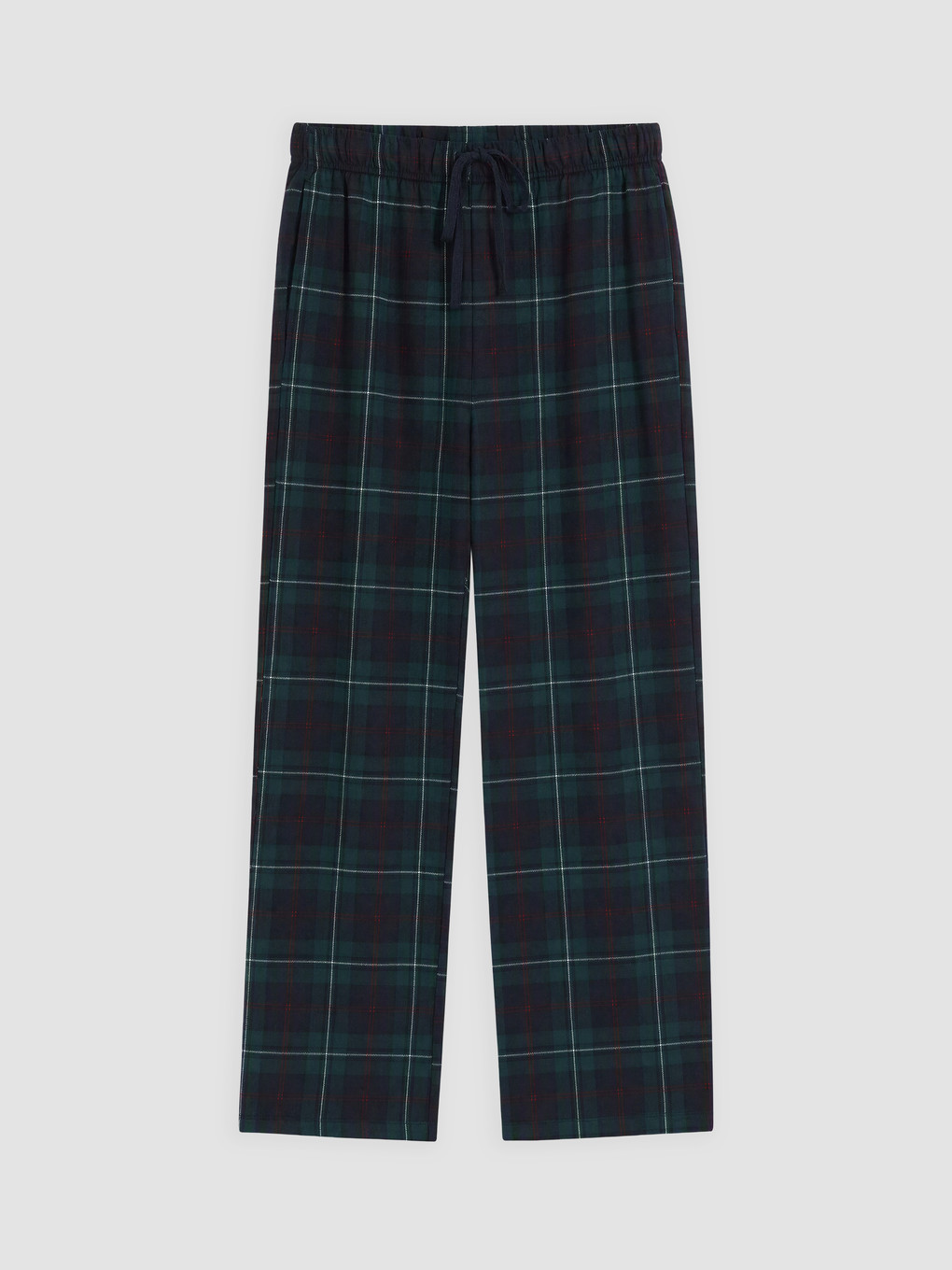 Yeşil Regular Fit Ekose Erkek Pijama Takımı-5