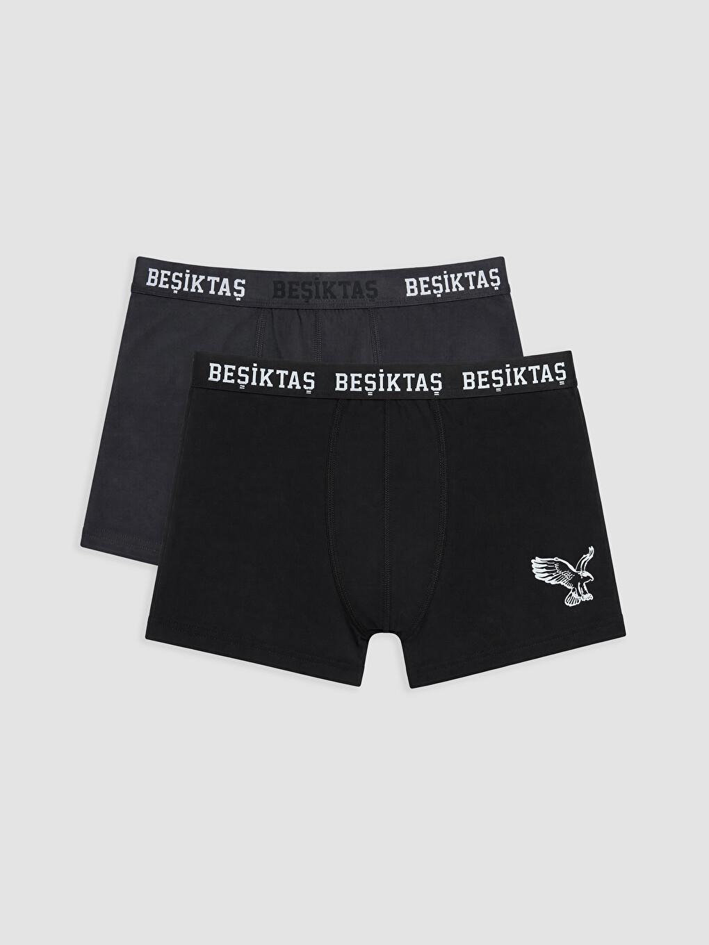 Siyah Beşiktaş Baskılı Erkek Boxer 2'li Paket