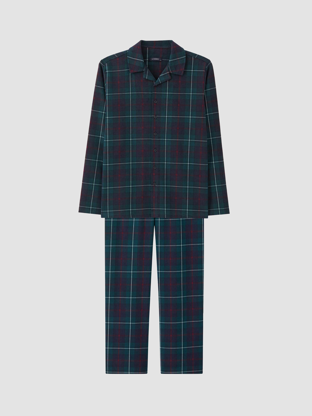 Yeşil Ekose Erkek Pijama Takımı