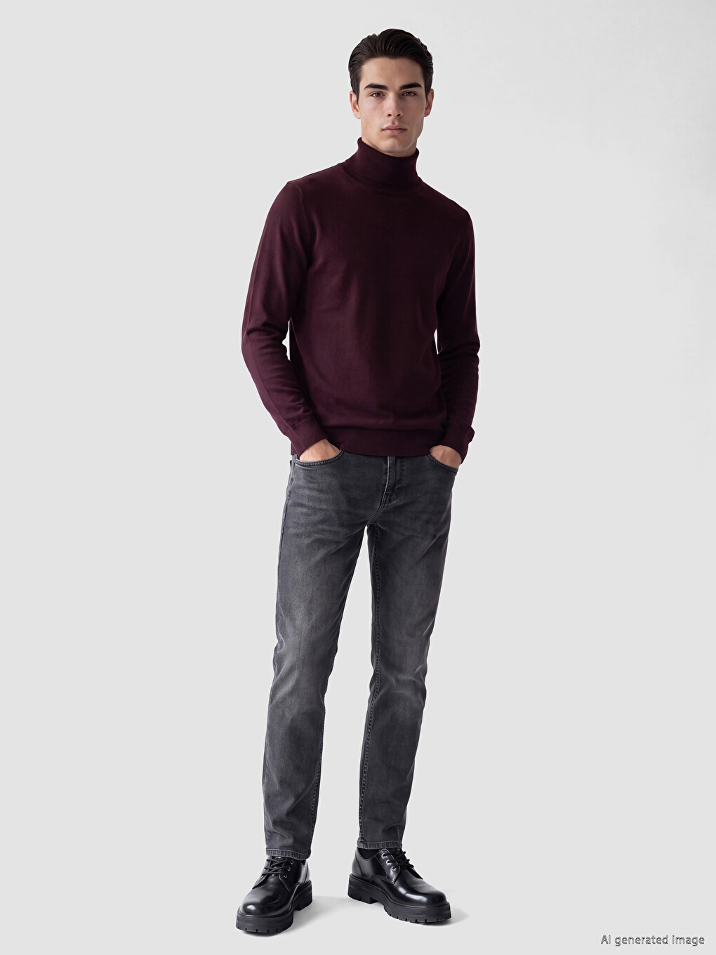 Turtleneck Men's Knitwear Sweater-1