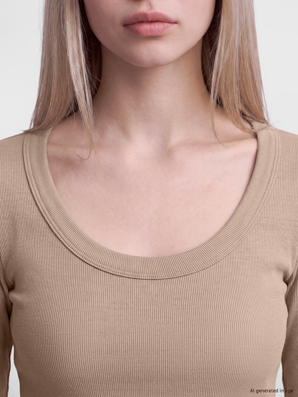 جسم مضلع برقبة على شكل حرف U للنساء-2