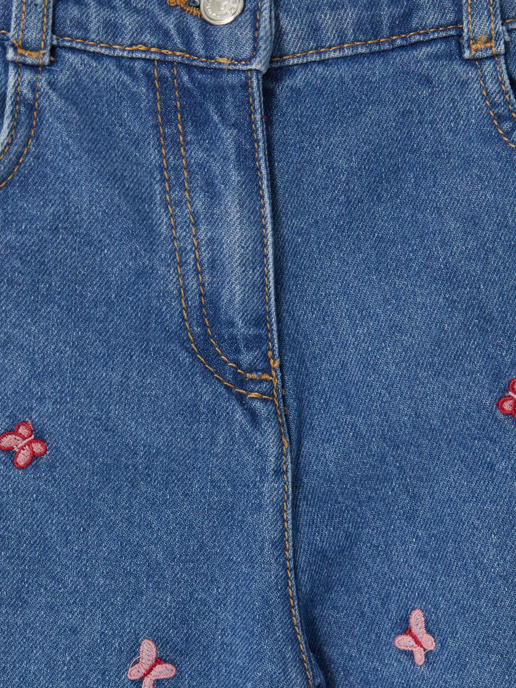 Regular Fit Embroidered Girls' Jean-2
