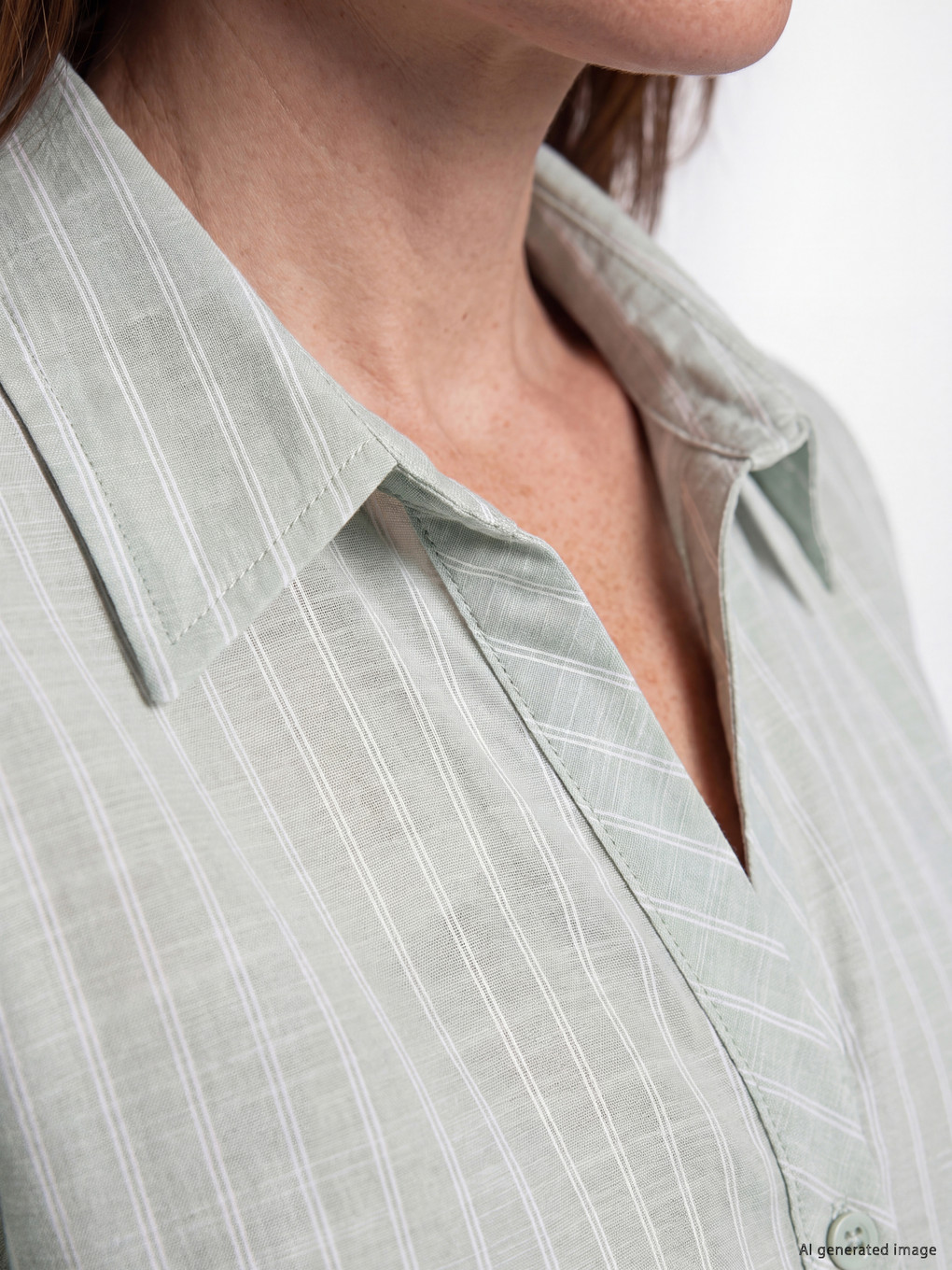 Striped Poplin Women's Shirt-2