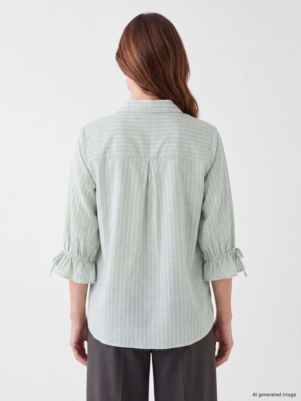 Striped Poplin Women's Shirt-3