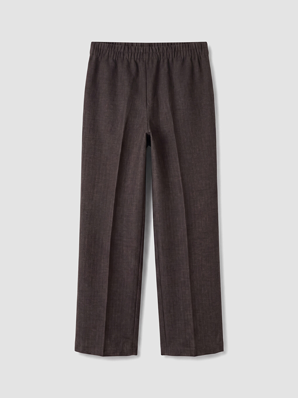 Gri Loose Fit Geniş Paça Kadın Pantolon-6