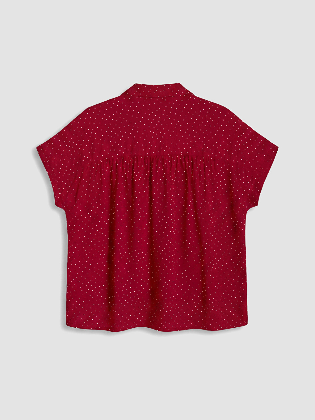Polka Dot Ruched Women's Shirt-6