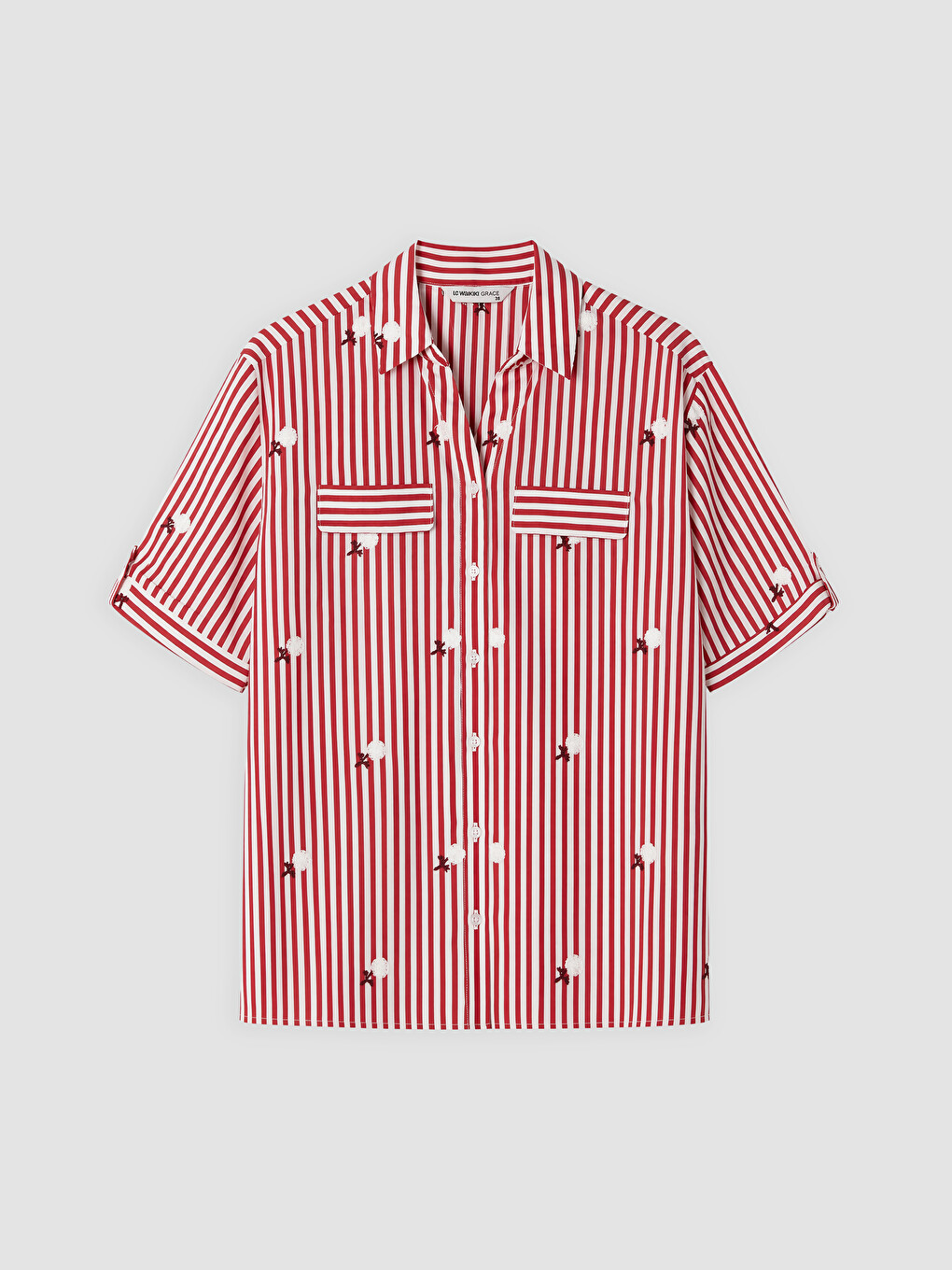 Woman Red Shirt-4