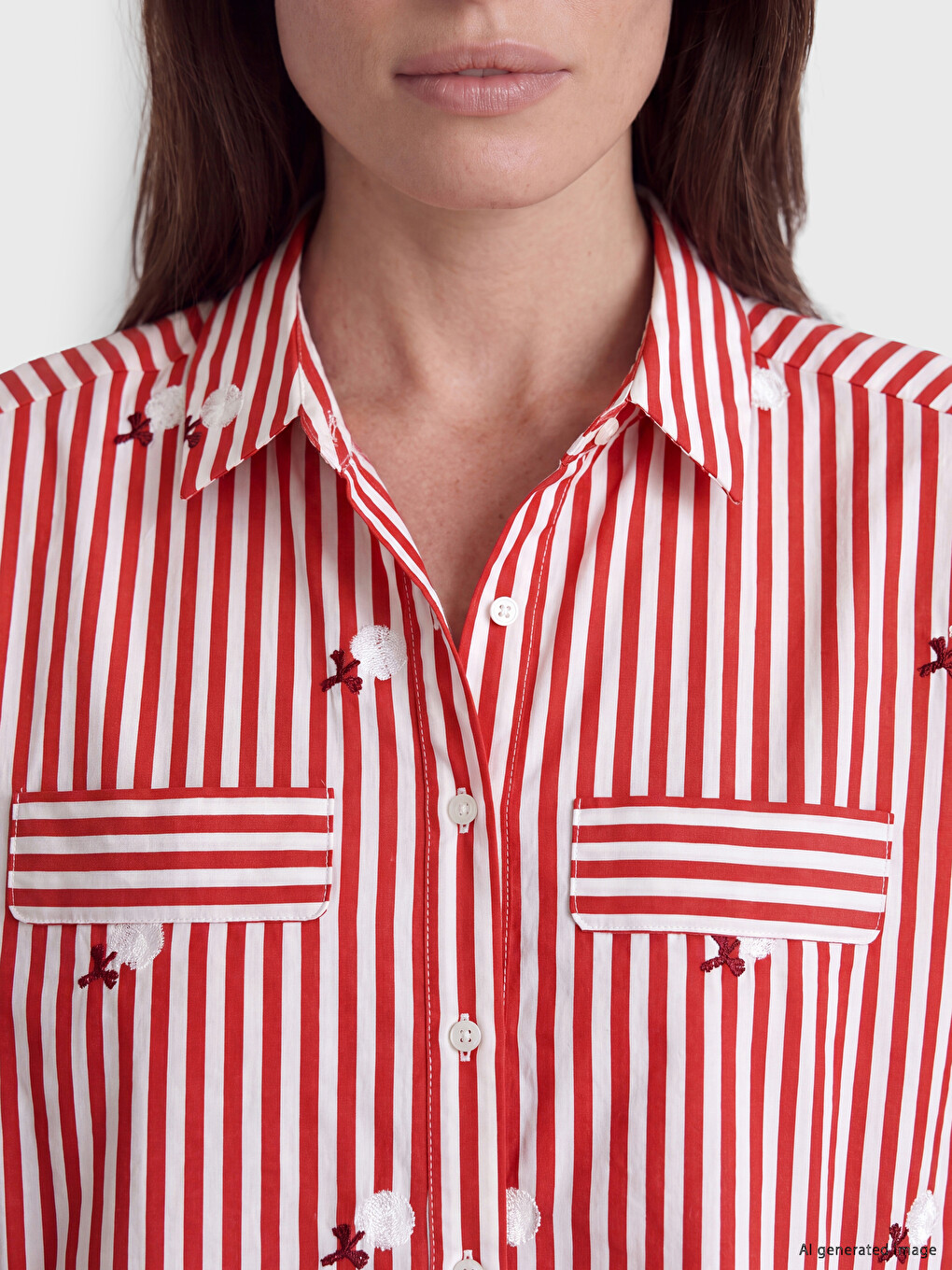 Woman Red Shirt-2
